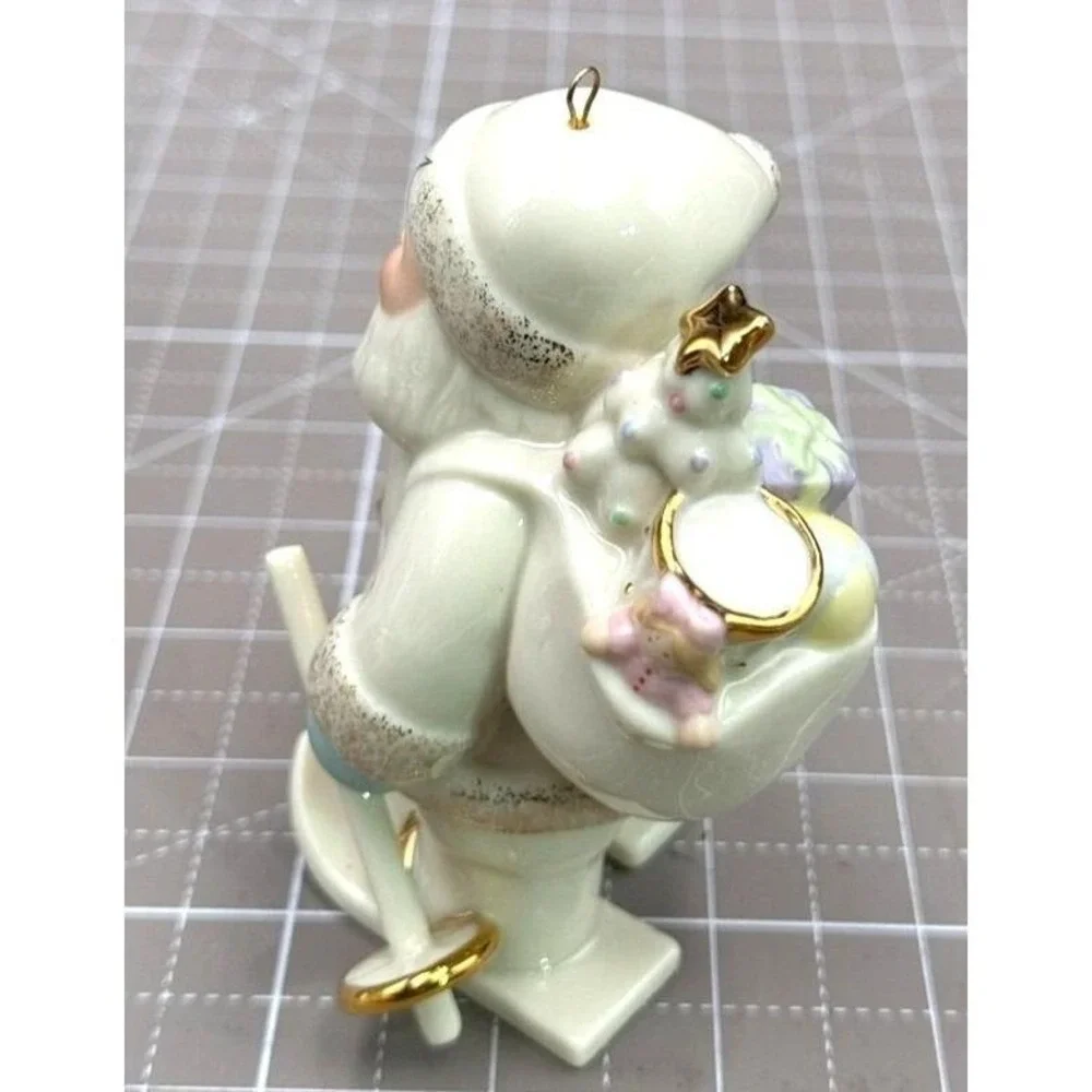Vintage Lenox Ornament Santa Skiing Downhill Delivering Gifts 2001